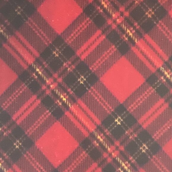 HANDMADE Velvet Lace Trim Top & COLDWATER CREEK Plaid Skirt Set Scottish Holiday - Picture 9 of 14